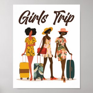 Póster Mujeres negras recorren a la reina africana Melani