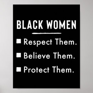 Póster Mujeres Negras Respételas Créales Protégelas