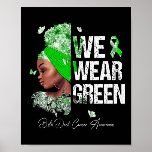 Póster Mujeres Negras Usamos Awarene De Cáncer De Bile Ve