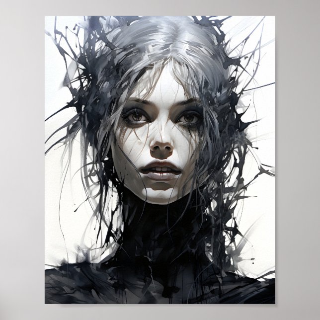 Póster Mujeres Negras Y Blancas Hadas De Horror (Frente)