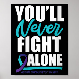 Póster Mujeres Nunca Lucharás Sola Prevención Nacional de