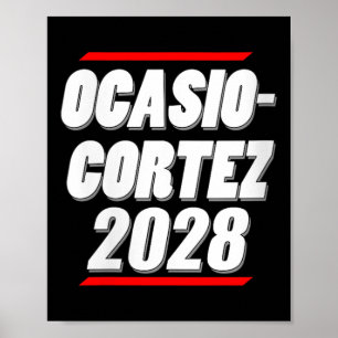 Póster Mujeres Ocasio-cortez 2028 - ¡Aoc Para Presidente!