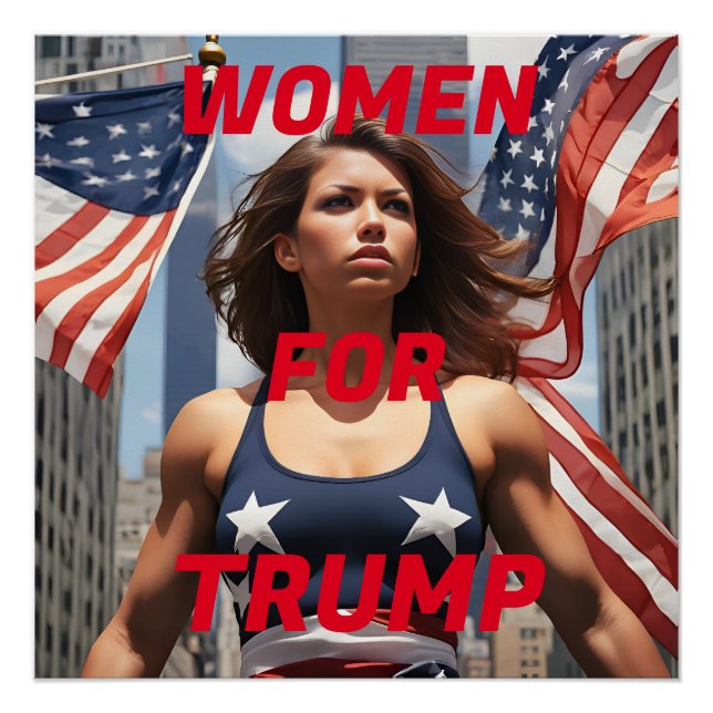 PÓSTER MUJERES PARA TRUMP (Anverso)