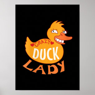 Póster Mujeres Pato Dama Regalo Duckling Y Ducky