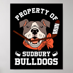 Póster Mujeres Propiedad De Sudbury Bulldog Divertido
