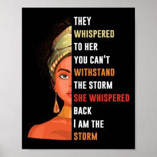 Póster Mujeres que soy una tormenta que le susurraron que