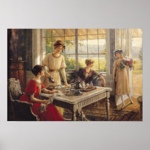Póster Mujeres que toman té
