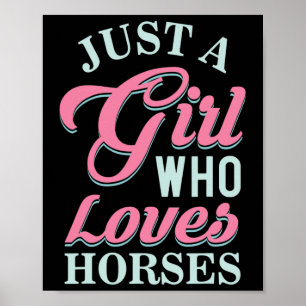 Póster Mujeres Regalos Ecuestres Cute Caballo Montando Ca