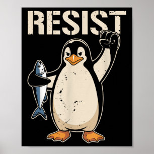 Póster Mujeres resistentes al activismo pingüino