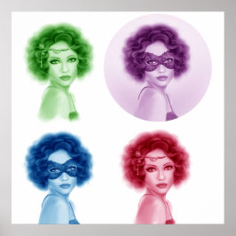 Póster Mujeres retro