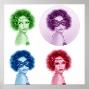 Póster Mujeres retro