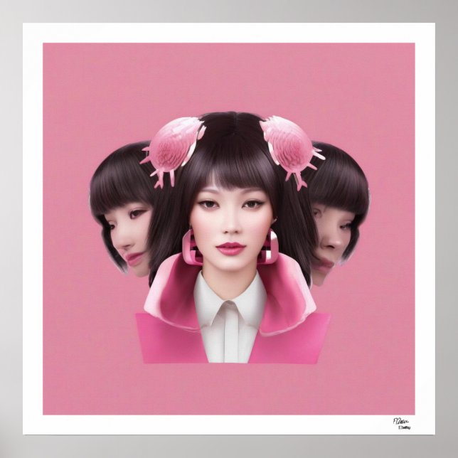 Póster Mujeres rosadas (Frente)