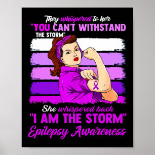 Póster Mujeres Soy La Tormenta Epilepsia Guerrera De Conc