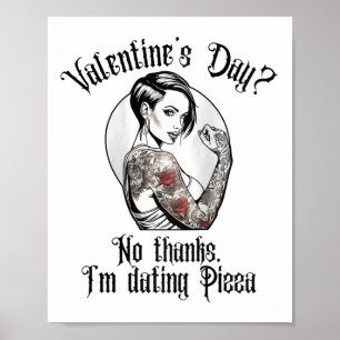Póster Mujeres Tatotadas De Mujer Soltera Enganchada A La