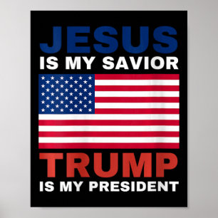 Póster Mujeres Trump Regalos 2020 Jesús es mi salvador Tr