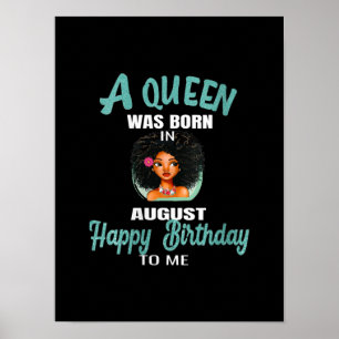 Póster Mujeres Una Reina Nació En El Regalo De Cumpleaños