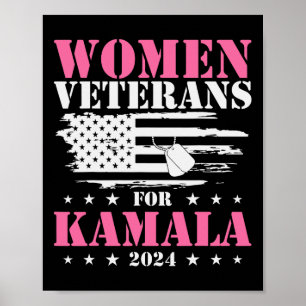 Póster Mujeres Veteranas De Kamala 2024