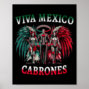 Póster Mujeres Viva México Día De Los Muertos - Día De Lo