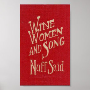 Póster Mujeres y canción del vino
