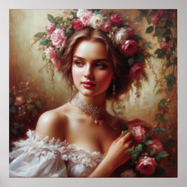 Póster Mujeres y Rosas