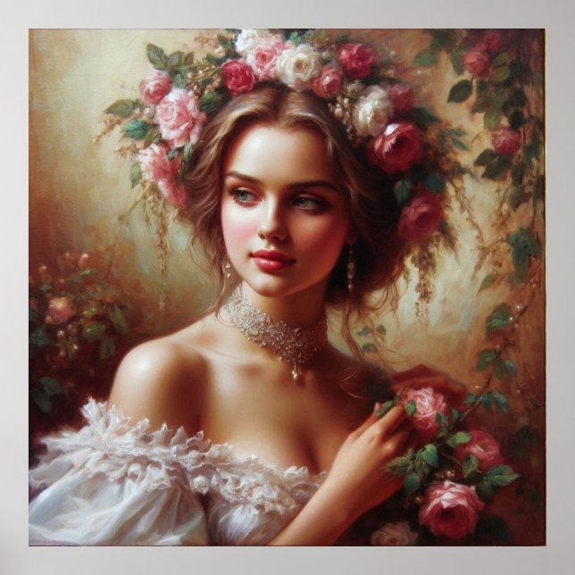 Póster Mujeres y Rosas (Frente)