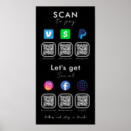 Póster Multi QR Code Conecta Con El Escáner De Nosotros P