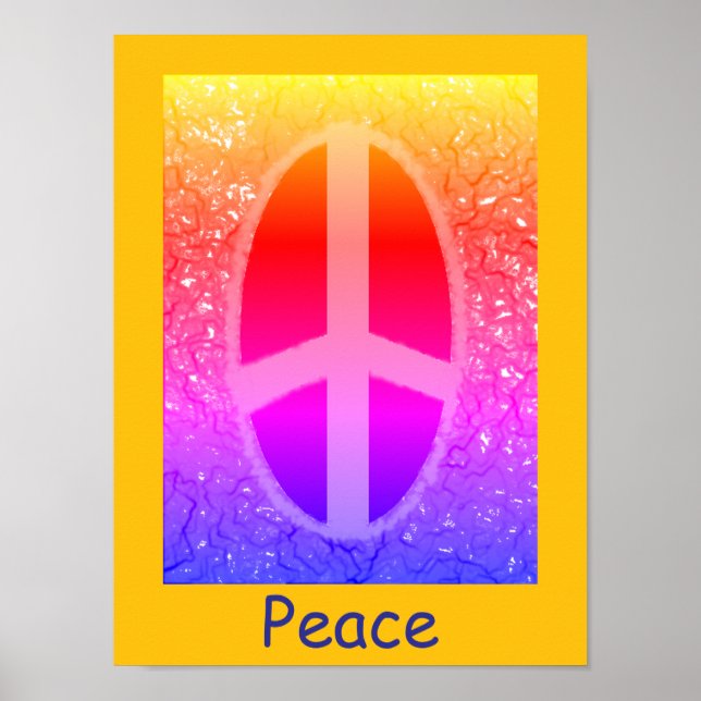 Póster Multicolor Peace Sign Poster (Frente)
