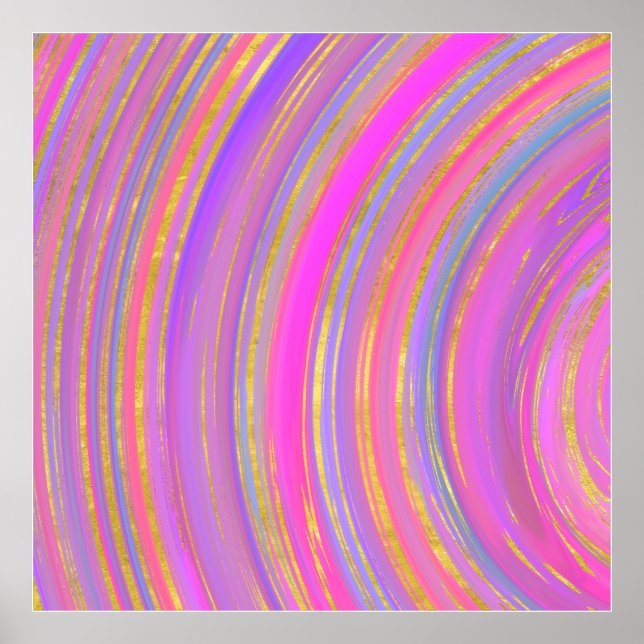 Póster Multicolor y oro (Frente)