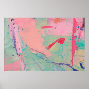 Póster Multicolored oil paint texture. Abstract art backg