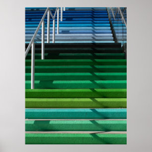 Póster Multicolored stairs