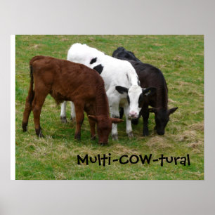Póster ¿Multicultural? ¡Somos Multi-VACA-tural!
