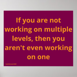 Póster "Multiple Levels", quote, humor, irony