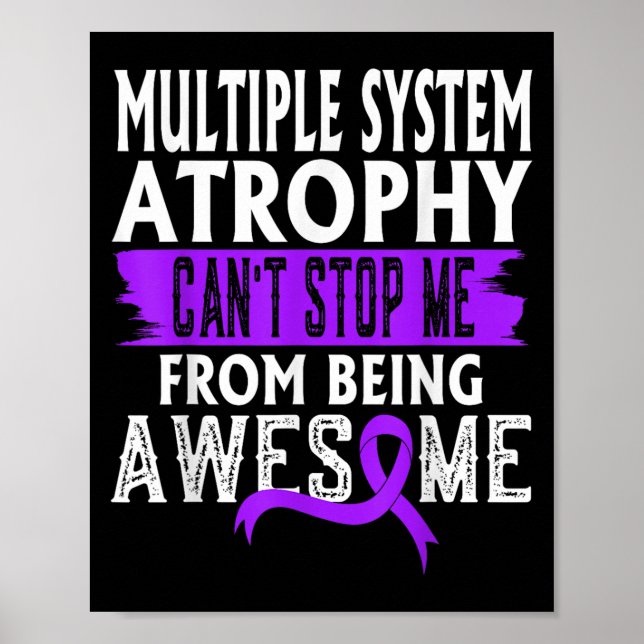 Póster Multiple System Atrophy Msa Awareness Can't Stop M (Frente)