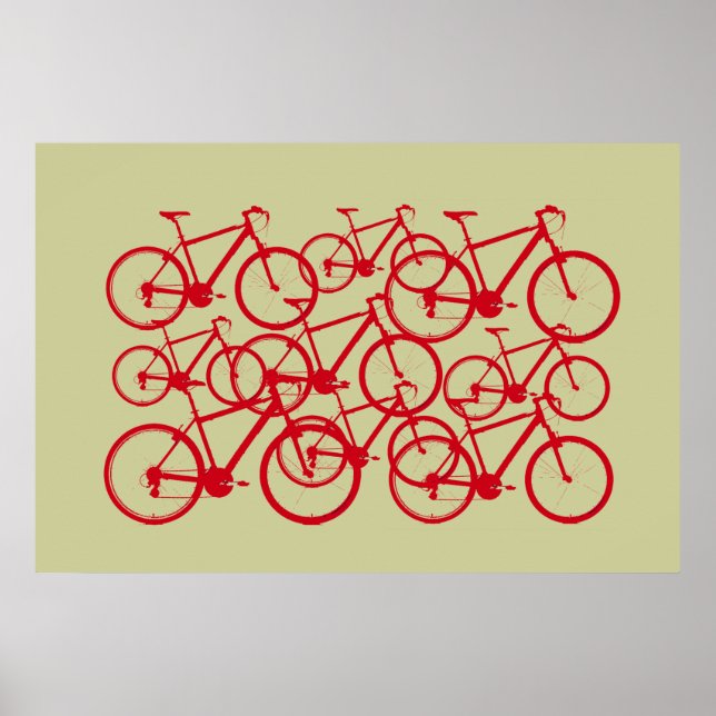 Póster múltiples bicicletas (Frente)