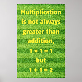 Póster Multiplicación y adición - Poster matemático