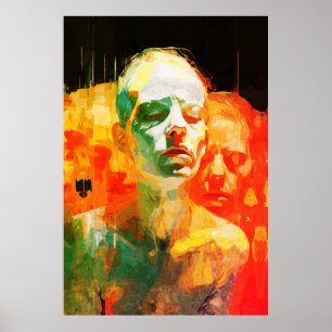 Póster Multiplicidad del Retrato Emocional Abstracto