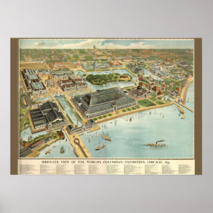Póster Multitamaño/Birds Eye View Chicago Worlds Fair 189
