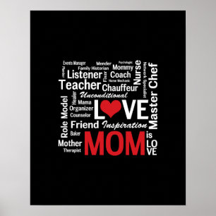 Póster Multitarea de mamá - Día de la madre o cumpleaños