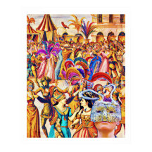 Multitud celebrando el carnaval