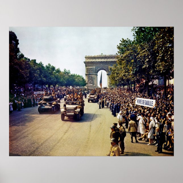 Póster Multitud de patriotas franceses alineando los Camp (Frente)