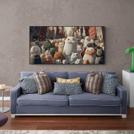 Póster Multitud de Personalizados de Ciudad del Gato