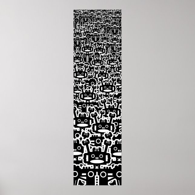 Póster Multitud de robots (Frente)