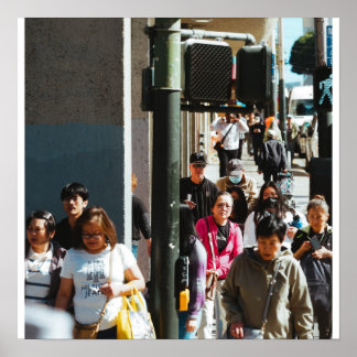 Póster Multitud en la Ciudad
