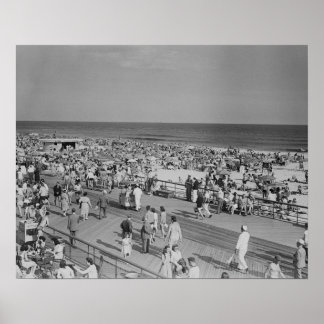 Póster Multitud en la playa