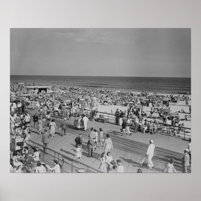 Póster Multitud en la playa (Frente)