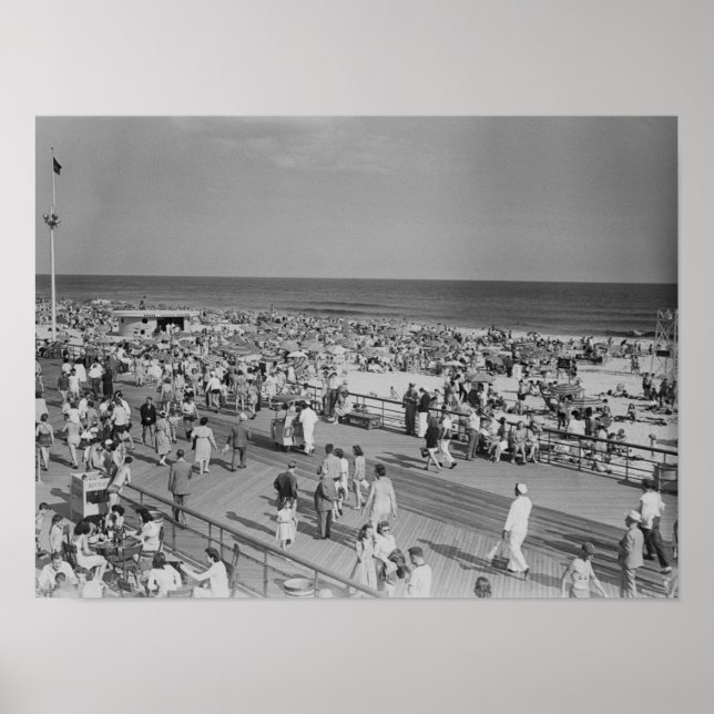 Póster Multitud en la playa (Frente)