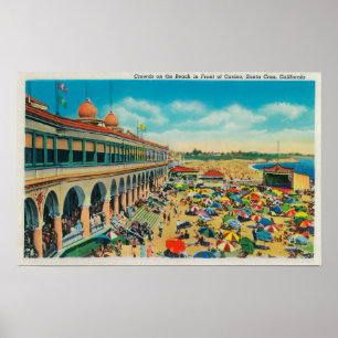 Póster Multitud en la playa frente al Casino