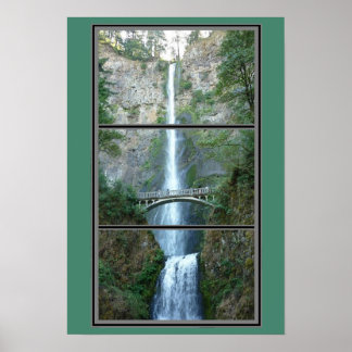 Póster Multnomah cae Poster escénico de Oregon