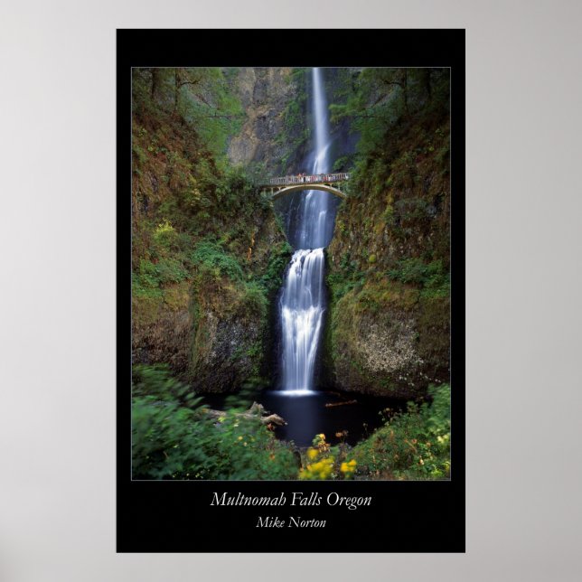 Póster Multnomah Falls Oregon (Frente)