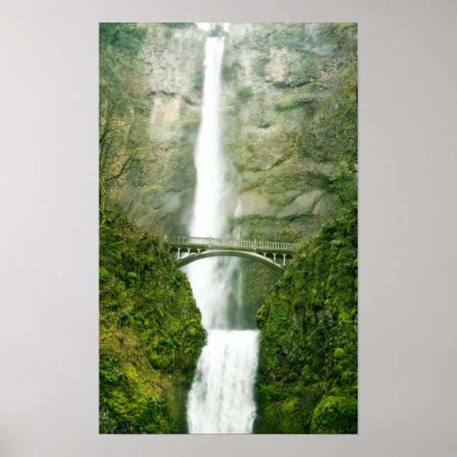 Póster Multnomah Falls Oregon (Frente)